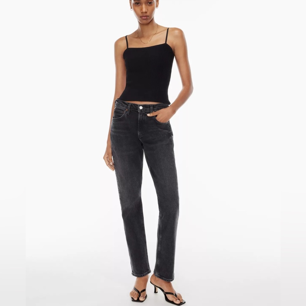 Agolde Lyle Black Low Rise Jeans